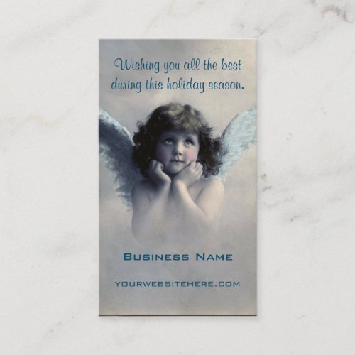 Sweet Vintage Christmas Angel Business Card