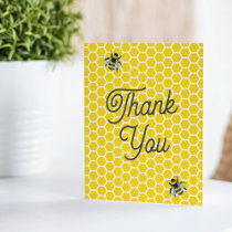 Sweet Vintage Honeybee Mama-To-Bee Baby Shower Thank You Card