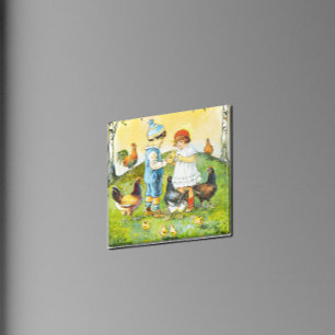 Sweet Vintage Jenny Nyström Happy Easter Magnet