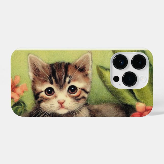 Sweet Vintage Kitten Phone Case (Back Horizontal)