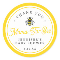 Sweet Vintage Mama-To-Bee Baby Shower Favor Classic Round Sticker
