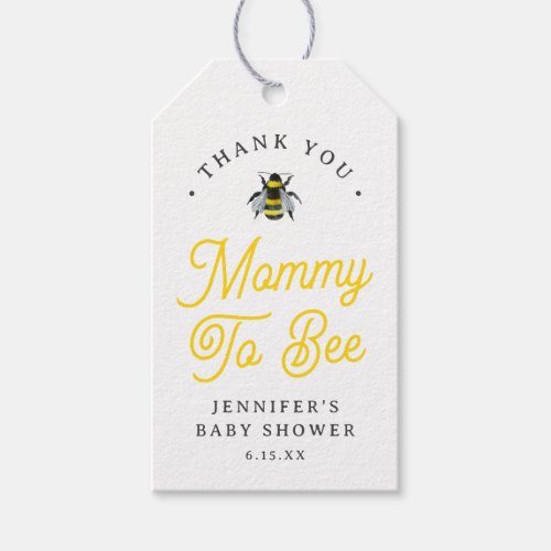 Sweet Vintage Mama_To_Bee Baby Shower Favor Tag