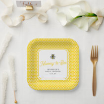 Sweet Vintage Mama-To-Bee Baby Shower Paper Plates