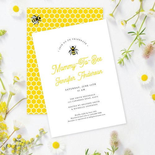 Sweet Vintage Mommy_To_Bee Baby Shower Invitation