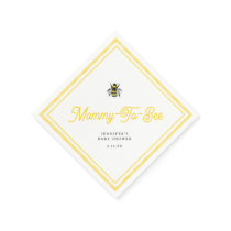 Sweet Vintage Mommy-To-Bee Baby Shower Napkins
