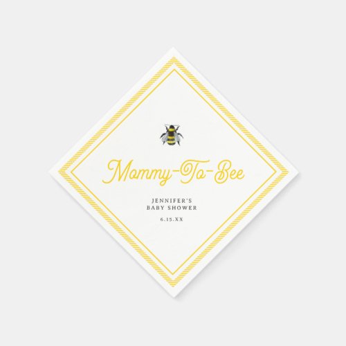 Sweet Vintage Mommy_To_Bee Baby Shower Napkins