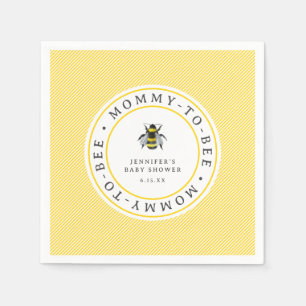 Sweet Vintage Mommy-To-Bee Baby Shower Napkins