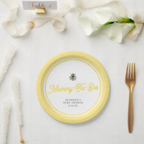 Sweet Vintage Mommy-To-Bee Baby Shower Paper Plates