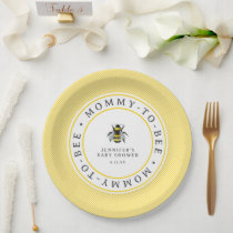 Sweet Vintage Mommy-To-Bee Baby Shower  Paper Plates