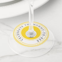 Sweet Vintage Mommy-To-Bee Baby Shower Wine Glass Tag