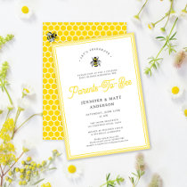 Sweet Vintage Parents-To-Bee Baby Shower Invitation