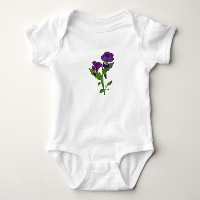 Sweet Violets Baby Bodysuit (Front)