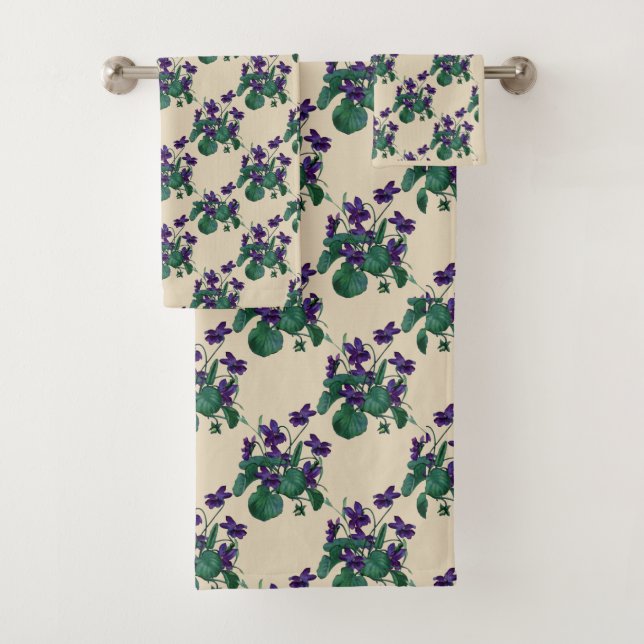Sweet Violets Bathroom Towels (Insitu)
