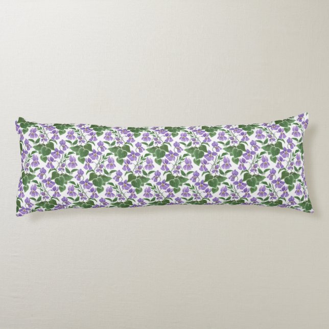 Sweet Violets Custom Floral Body Cushion (Back)