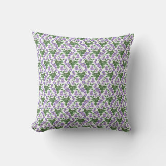 Sweet Violets Custom Floral Pattern Cushion