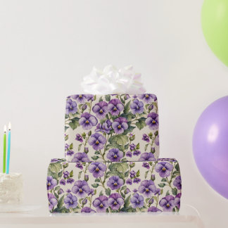 Sweet Violets Floral Wrapping Paper