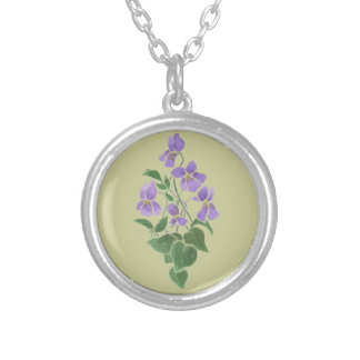 Sweet Violets Necklace February Birth Month Flower