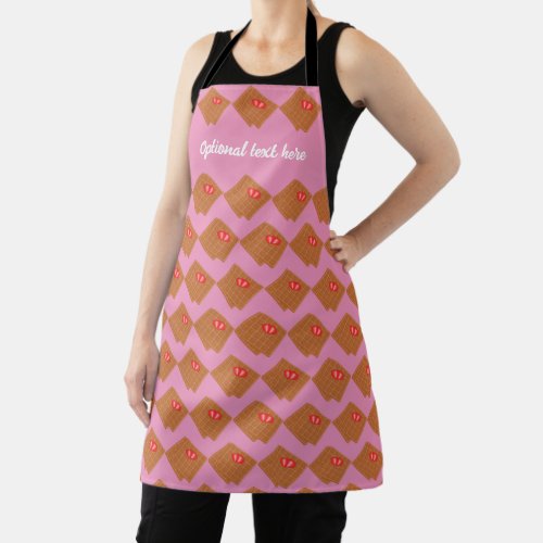 Sweet Waffles pattern on custom background shade Apron