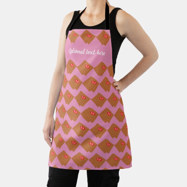 Sweet Waffles pattern on custom background shade Apron (Insitu)