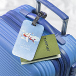 Sweet Watercolor Aeroplane Luggage Tag<br><div class="desc">Having an eye-catching, stylish luggage tag can make all the difference when traveling. Even a small accessory like a luggage tag can add an extra boost of personal flair to a mundane, often challenging, travel experience. A luggage tag featuring a truly unique design can become a conversation starter, sparking the...</div>