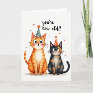 Sweet Watercolor Cats Card