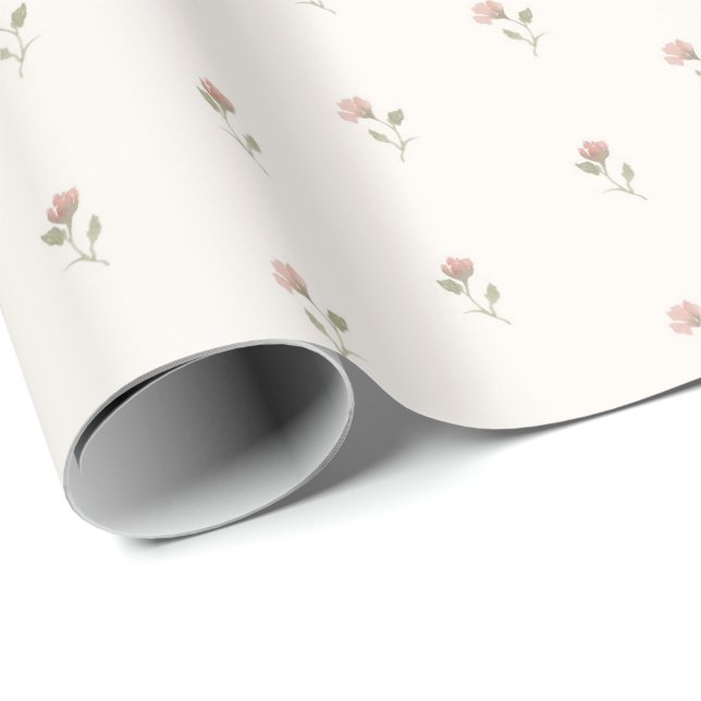 Sweet Watercolor Floral Wrapping Paper (Roll Corner)