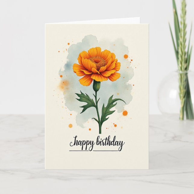 Sweet Watercolor Flower Card (Front)