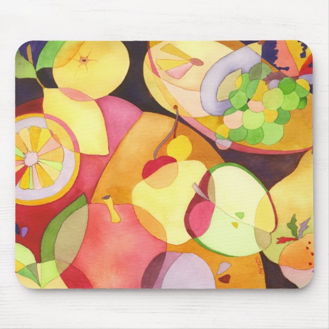 Sweet Watercolor Fruits Mouse Pad (Front)