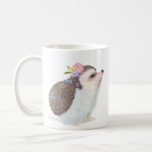 Sweet Watercolor Hedgehog Coffee Mug