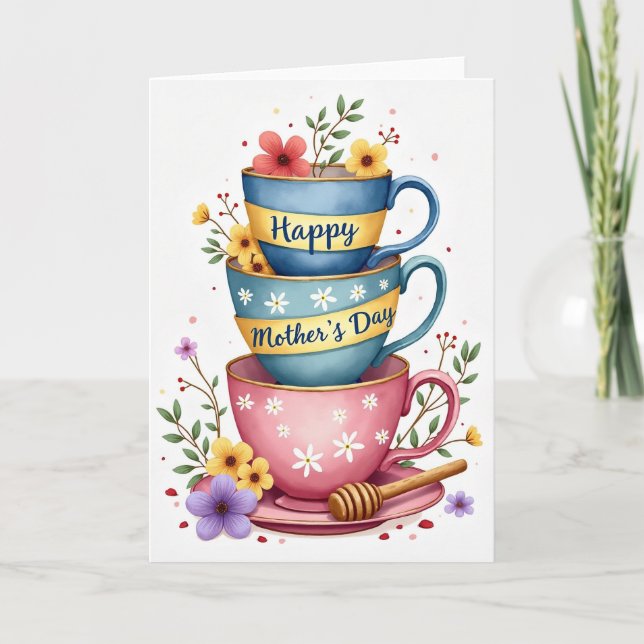Sweet Watercolor Mothers Day Card (Front)