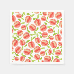 Sweet Watercolor Peach Pattern  Napkins