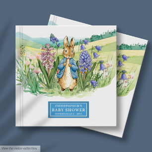 Sweet Watercolor Peter Rabbit Baby Shower Guest Book