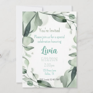 Sweet Watercolor Pink Donut Sticker Invitation