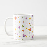 Sweet Watercolor Rainbow Hearts Pattern Coffee Mug<br><div class="desc">Sweet rainbow watercolor hearts pattern.  Great for Valentine's Day,  Weddings,  Birthdays and other occasions.</div>