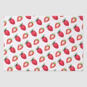 Sweet Watercolor Strawberries Tissue Paper