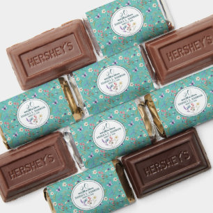 Sweet Watercolor Wildflowers Butterfly Hershey's Miniatures