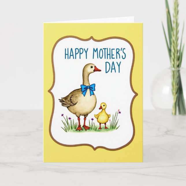Sweet Waterfowl Mothers Day Card (Front)