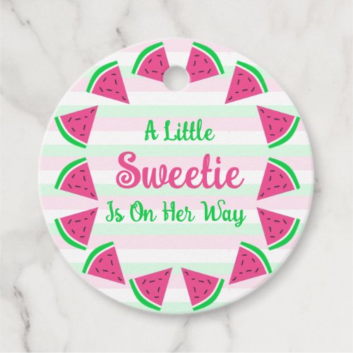 Sweet Watermelon Baby Shower Favor Tags
