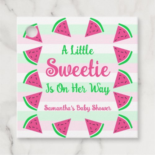 Sweet Watermelon Baby Shower Favor Tags