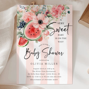 Sweet Watermelon Baby Shower Invitation