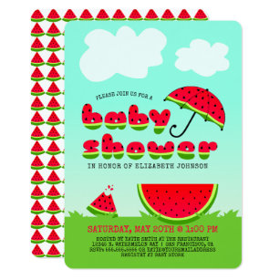 Watermelon Baby Shower Invitations Zazzle