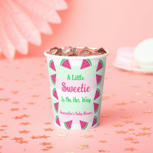 Sweet Watermelon Baby Shower Paper Cups