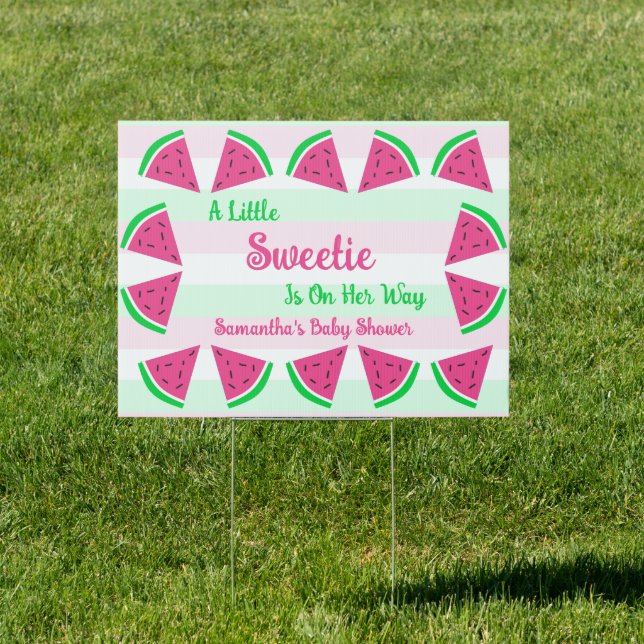 Sweet Watermelon Baby Shower Sign (Insitu)