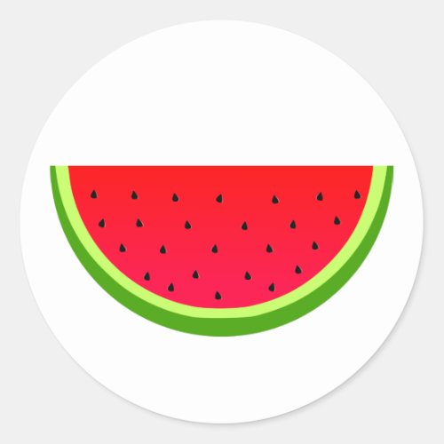 Sweet Watermelon Classic Round Sticker