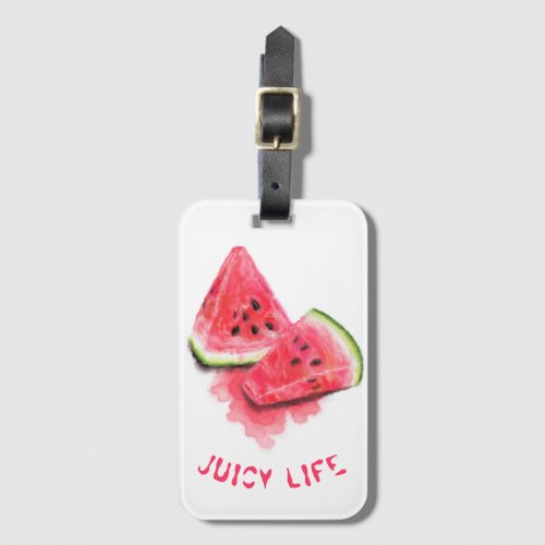 Sweet Watermelon Funny Luggage Tag _ Custom Text