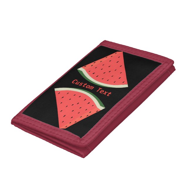 Sweet Watermelon Funny Wallet with Custom Text (Bottom)