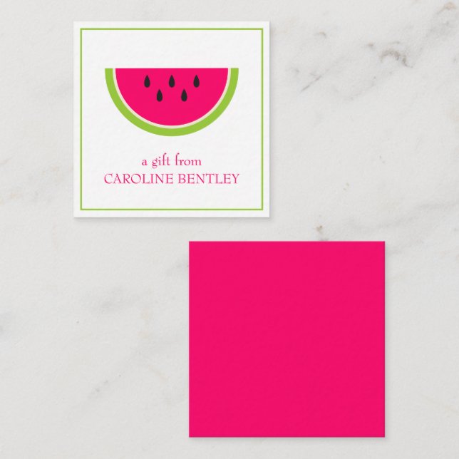 Sweet Watermelon Gift Enclosure Cards (Front/Back)