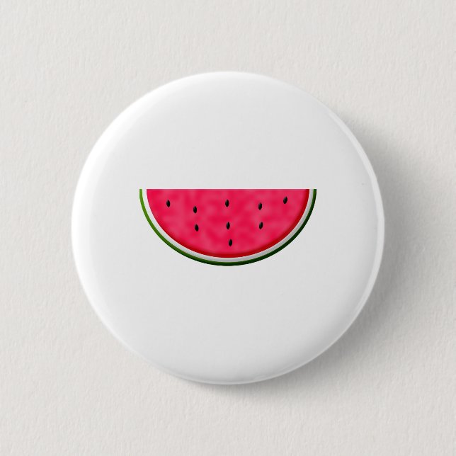 Sweet Watermelon Slice Drawing Button (Front)