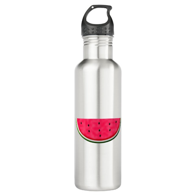 Sweet Watermelon Slice Drawing Stainless Steel Water Bottle (Front)