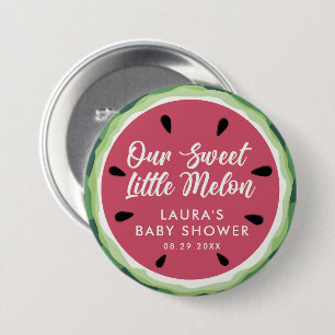 Sweet Watermelon Summer Melon Baby Shower Button